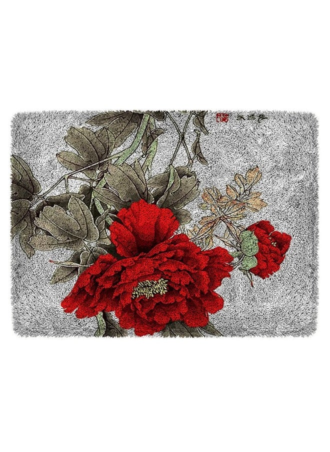 Loquat DIY Latch Hook Kits Rug Embroidery Carpet Set with Crochet Needlework Crafts Shaggy Latch Kits for Adults/Kids Home Decoration Embroidery Kit  - Image 1