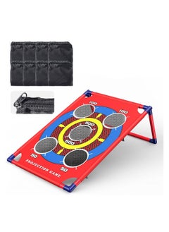 Kids Sandbag Throwing Game Bean Bag Toss Game 5 Holes Portable Cornhole Outdoor Board Toy with 8 Bean Bags
