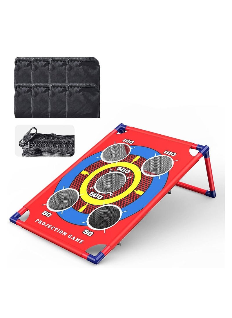Cool Baby - Kids Sandbag Throwing Game Bean Bag Toss Game 5 Holes Portable Cornhole Outdoor Board Toy with 8 Bean Bags - Image 1