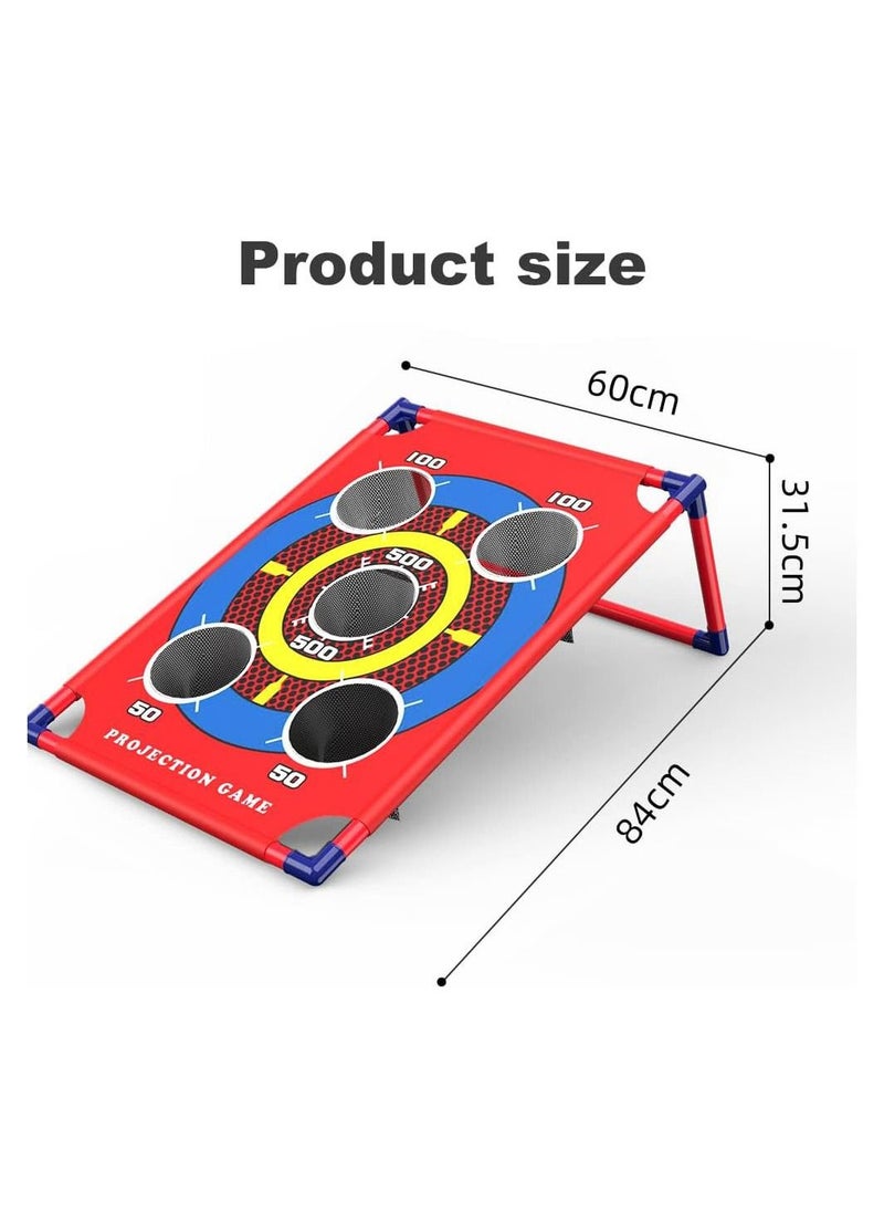 Cool Baby - Kids Sandbag Throwing Game Bean Bag Toss Game 5 Holes Portable Cornhole Outdoor Board Toy with 8 Bean Bags - Image 1