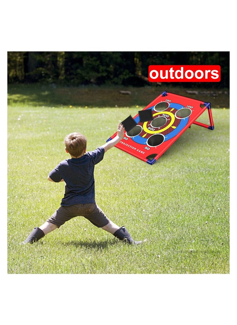 Cool Baby - Kids Sandbag Throwing Game Bean Bag Toss Game 5 Holes Portable Cornhole Outdoor Board Toy with 8 Bean Bags - Image 1
