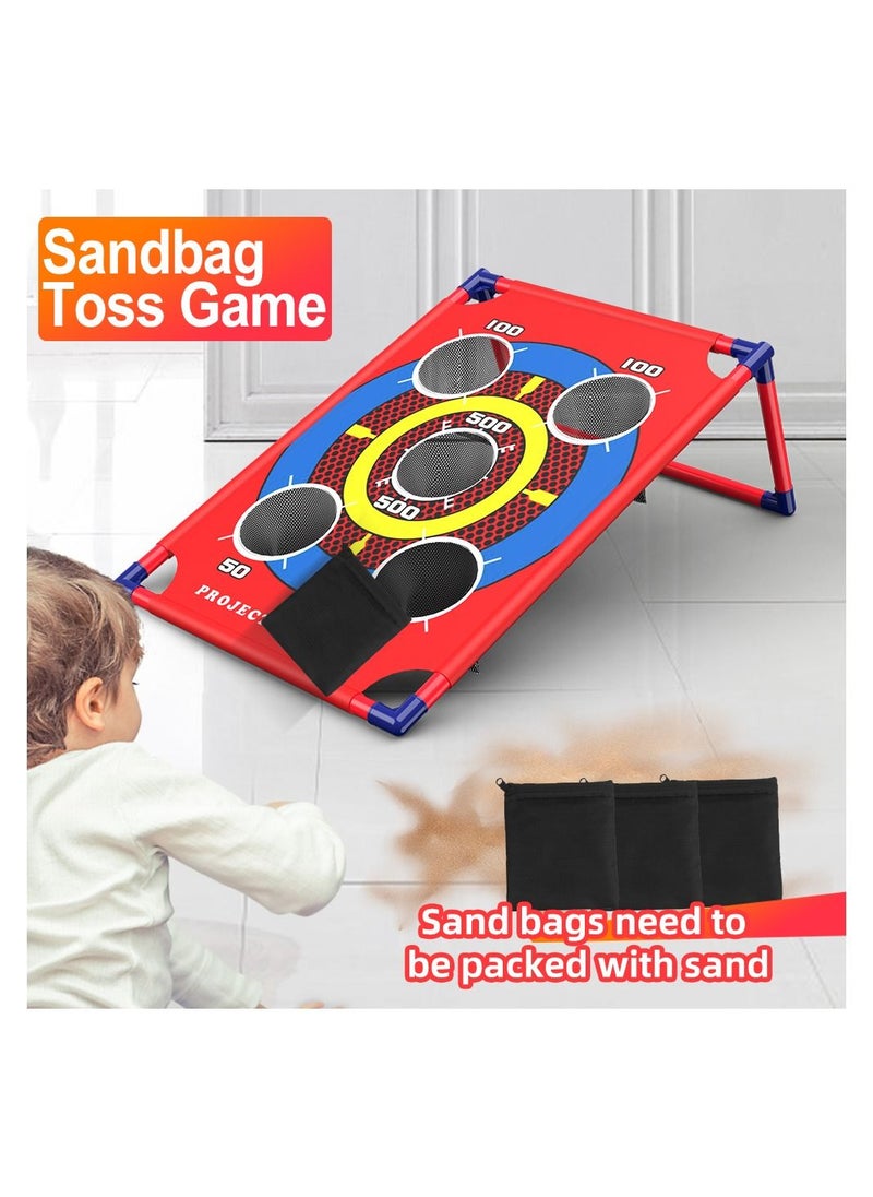 Cool Baby - Kids Sandbag Throwing Game Bean Bag Toss Game 5 Holes Portable Cornhole Outdoor Board Toy with 8 Bean Bags - Image 1