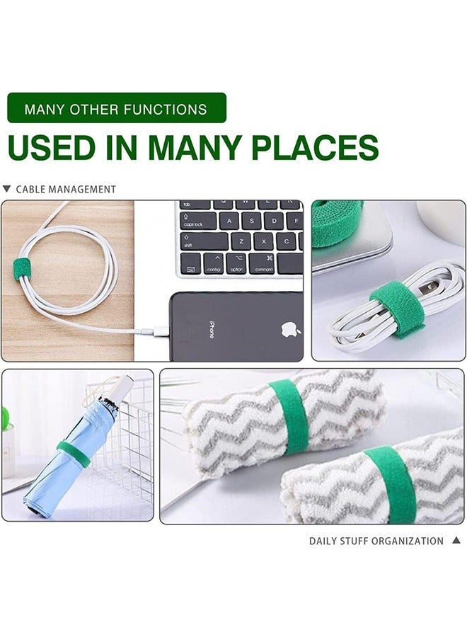 إسكدنيا 3 Pieces Plant Ties Garden Tape, Reusable Nylon Plant Tie Strap 5M Self Adhesive Tape Adjustable Plant Supports for Effective Growing Tree, Green Ties for Home Garden Sorting Accessories - Image 5