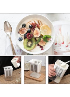 LIGHTNIING HAMMERZ LIGHTNIING HAMMERZ Hung Curd Strainer Box Curd Maker and Greek Yogurt Maker 1100ml Fine Mesh Strainer with Lid Multifunctional Yoghurt Filter Curd Maker for Home Whey Separator  - Image 5