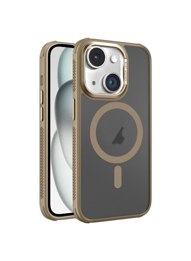 اس-توب جراب لهاتف iPhone 15 Plus مصنوع من المعدن مع ملمس تبريد جانبي وإطار عدسة معدني غير لامع وغطاء هاتف MagSafe - Image 1