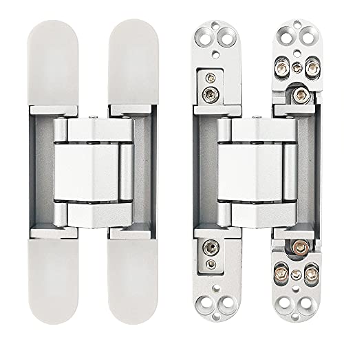 Alamic Concealed Door Hinges Heavy Duty Invisible Hidden Hinges 3-D Adjustable - 1 Pair - Image 1