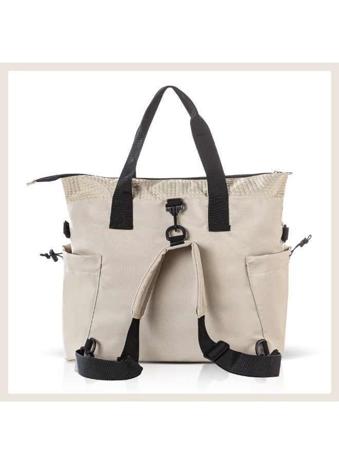 Little Story Little Story Mommy Diaper Bag w/ Changing Mat – Beige  - Image 5