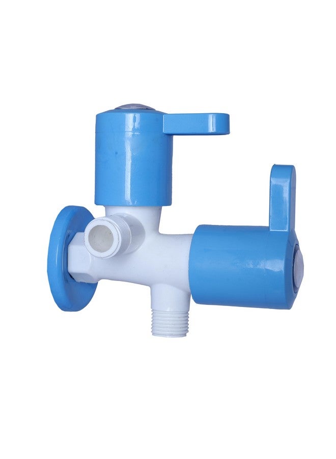 ZURY 2 IN 1Angle Cock Valve | Durable Brass Construction, Leak-Proof, Easy Installation, Adjustable Water Flow, Chrome Finish, Bathroom & Kitchen Use, Angle Stop Valve | Pack of 1 - Image 1