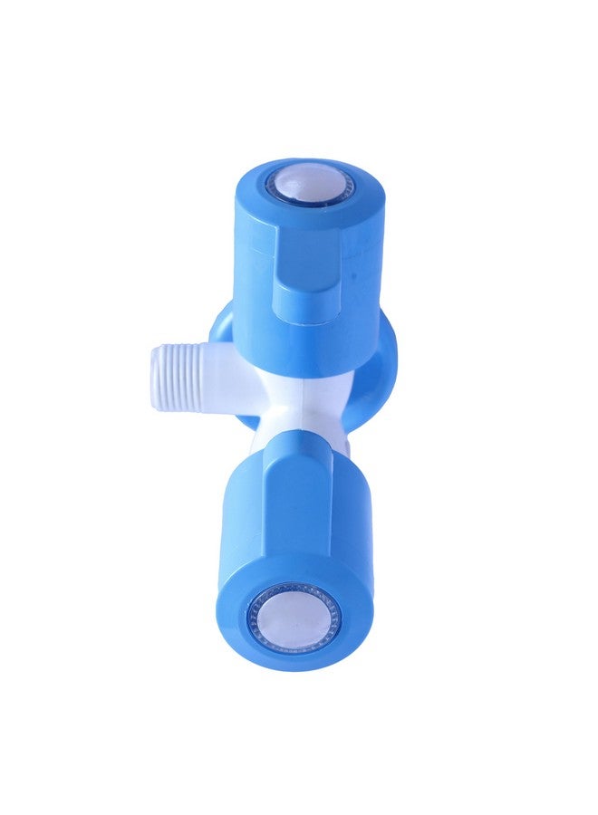 ZURY 2 IN 1Angle Cock Valve | Durable Brass Construction, Leak-Proof, Easy Installation, Adjustable Water Flow, Chrome Finish, Bathroom & Kitchen Use, Angle Stop Valve | Pack of 1 - Image 2