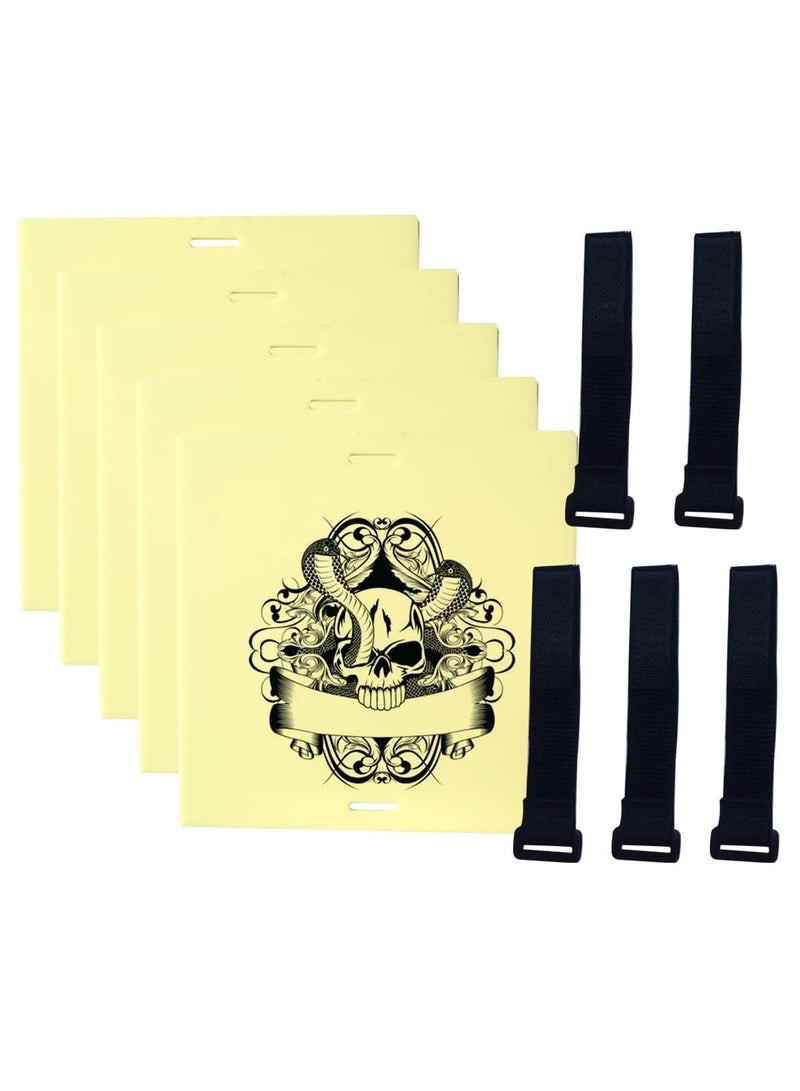 كاست ويف 5pcs الوشم الجلد ممارسة 3mm سميكة 7.8 بوصة × 7.8 بوصة فارغة على الوجهين الوشم الجلد لينة سيليكون حصيرة وهمية الوشم الجلد رفع الصغيرة ممارسة الجلد مناسبة للمبتدئين والفنانين ذوي الخبرة - Image 1