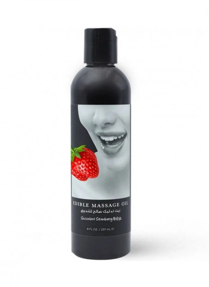 Earthly Body Earthly Body Strawberry Flavored Massage Oil 237 ml 