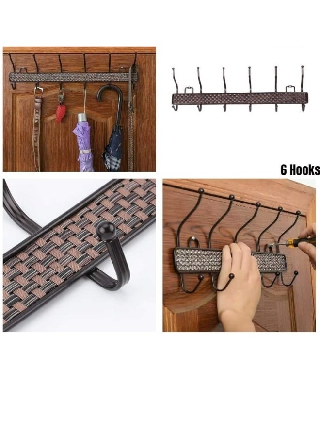 Metal Clothes Hanger with 6 Hooks 50*14cm  - Image 4