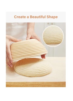 Kootek Kootek Banneton Bread Proofing Basket, 9 Inch Round Sourdough Starter Kit, Bread Baking Supplies Tools with Proofing Basket for Bread Making, Dough Whisk, Bread Lame, Banneton Basket Gift Set  - Image 2