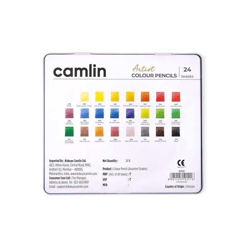 Camlin أقلام تلوين كاملين للفنانين 24 لون - Image 5