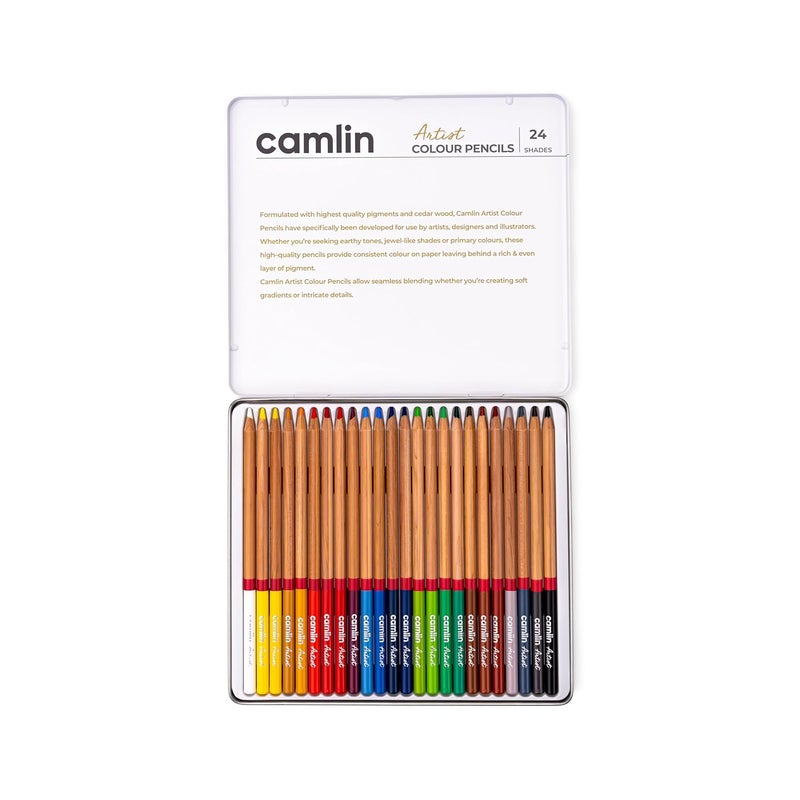 Camlin أقلام تلوين كاملين للفنانين 24 لون - Image 2