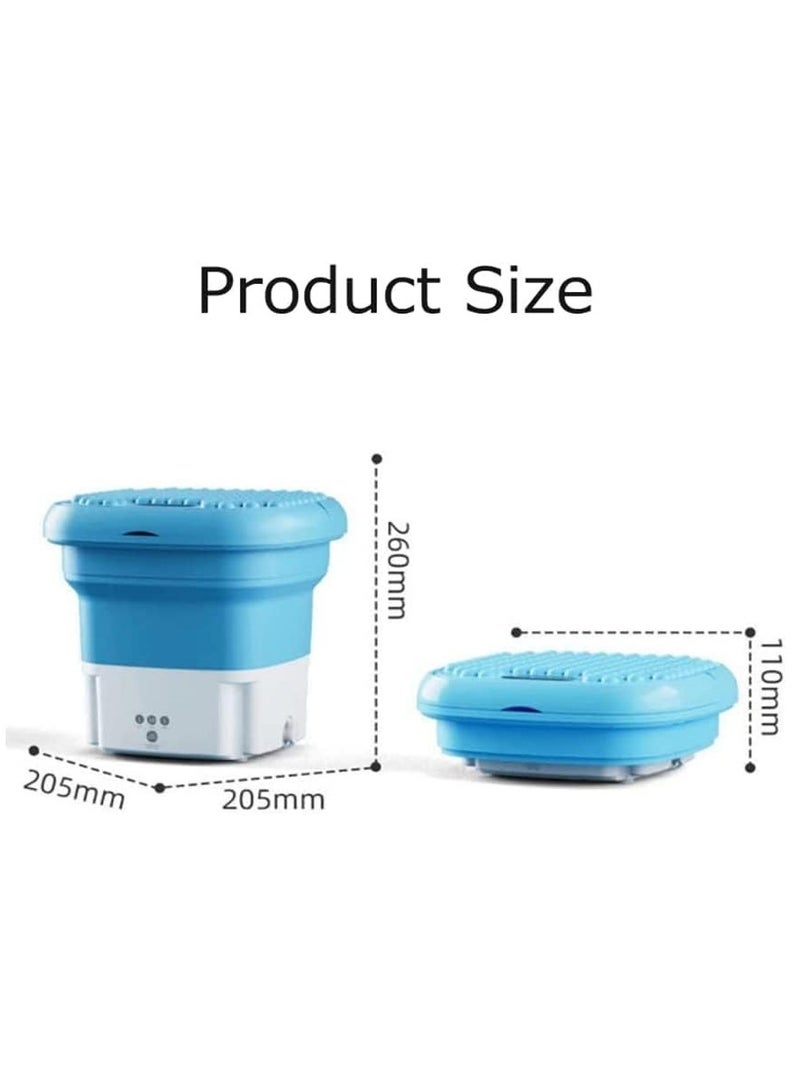 Bucket Automatic Mini Household Underwear Foldable Bucket Washer Baby Clothes Washing Machine,Portable Mini Folding Clothes Washing Machine,Suitable for Travelling, Camping, Apartment Dorm