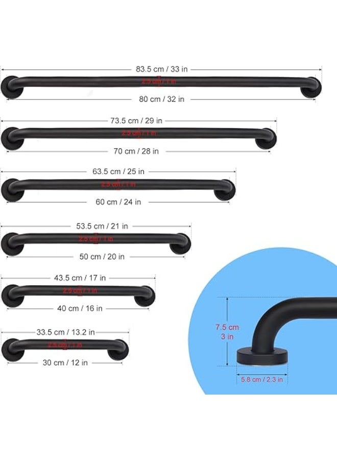 Bathroom Grab Bar, 24 in Non-Slip 201 Stainless Steel Bathroom Safety Grab Bar Oil Rubbed Black Hand Rail for Bathtub Toilet Kitchen Bedroom Shower, Concealed Screw Wall Mounted - Image 3