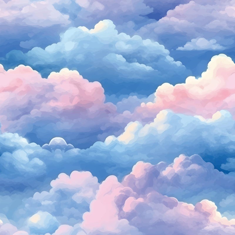 VaryStyle Aesthetic Cloud Wallpaper Bright Blue/Pink Sky Wallpaper Peel and Stick Contact Paper for Walls Nursery 17.7"x118" Decorative Self Adhesive Stick on Wall Paper for Bedroom Drawers Bathroom - Image 1