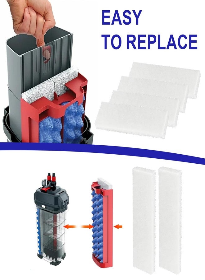 Antrys Foam Filter Pad Block for Fluval 206/207/306/307 Canister Filters, A222A1 Aquarium Filter Media Kit for Mechanical & Biological Filtration, Bio Foam Filters Pad Replacement Media Inserts Set - 4 Pack - Image 3
