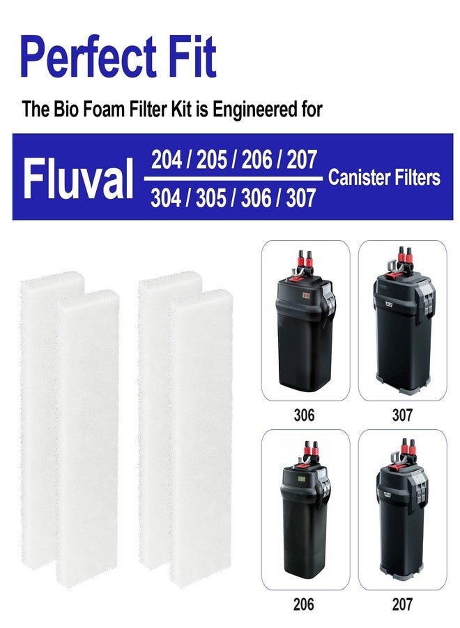 Antrys Foam Filter Pad Block for Fluval 206/207/306/307 Canister Filters, A222A1 Aquarium Filter Media Kit for Mechanical & Biological Filtration, Bio Foam Filters Pad Replacement Media Inserts Set - 4 Pack - Image 2