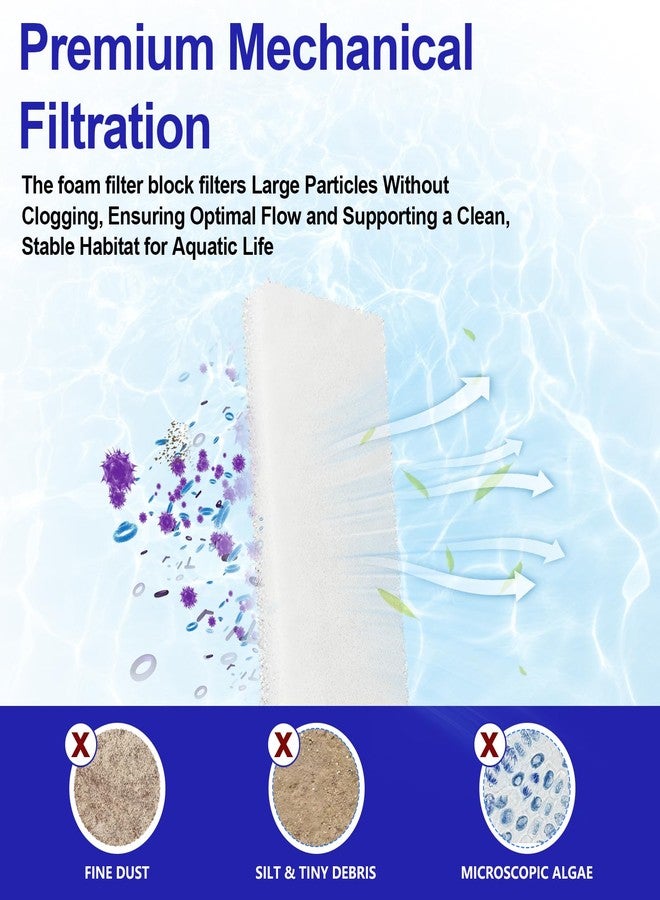 Antrys Foam Filter Pad Block for Fluval 206/207/306/307 Canister Filters, A222A1 Aquarium Filter Media Kit for Mechanical & Biological Filtration, Bio Foam Filters Pad Replacement Media Inserts Set - 4 Pack - Image 4