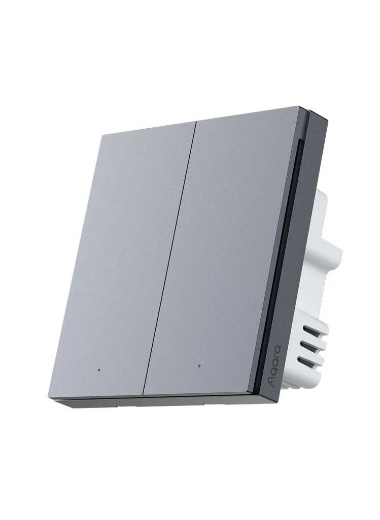 Aqara Smart Wall Switch H1 Without Neutral Double Rocker - Black | QBKG28LM 