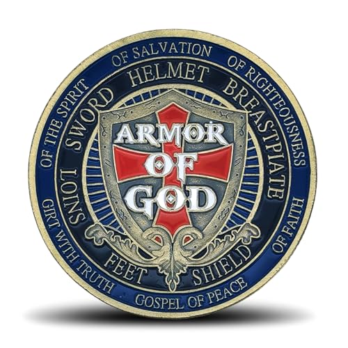 Aomcisi Put On The Full Armor of God Challenge Coin Ephesians 61113 Inspirational Gift - Image 1