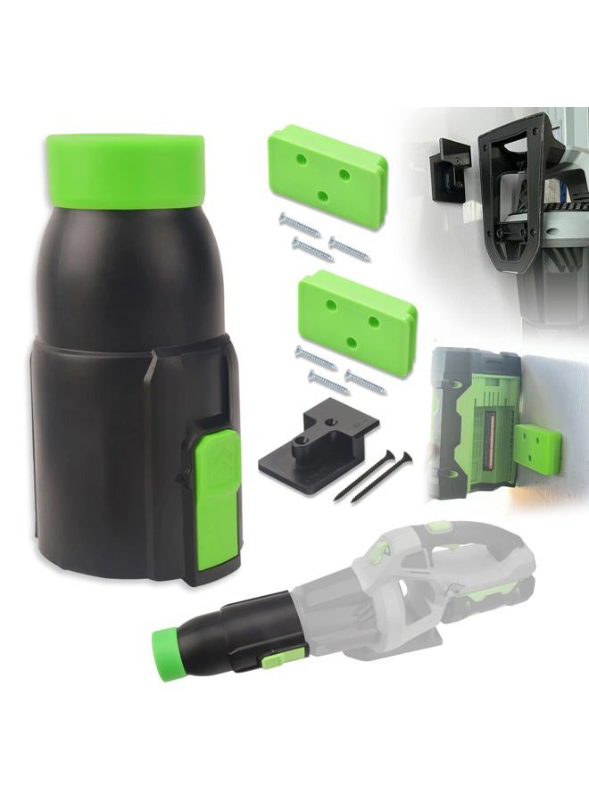 AMTHKNO Car Drying Nozzle for EGO Power+ 530 575 580 615 650 765 Leaf Blowers, Includes 1 of Leaf Blower Wall Mount Holder and 2 of Mounts Battery Holders W/Hardware - Image 1