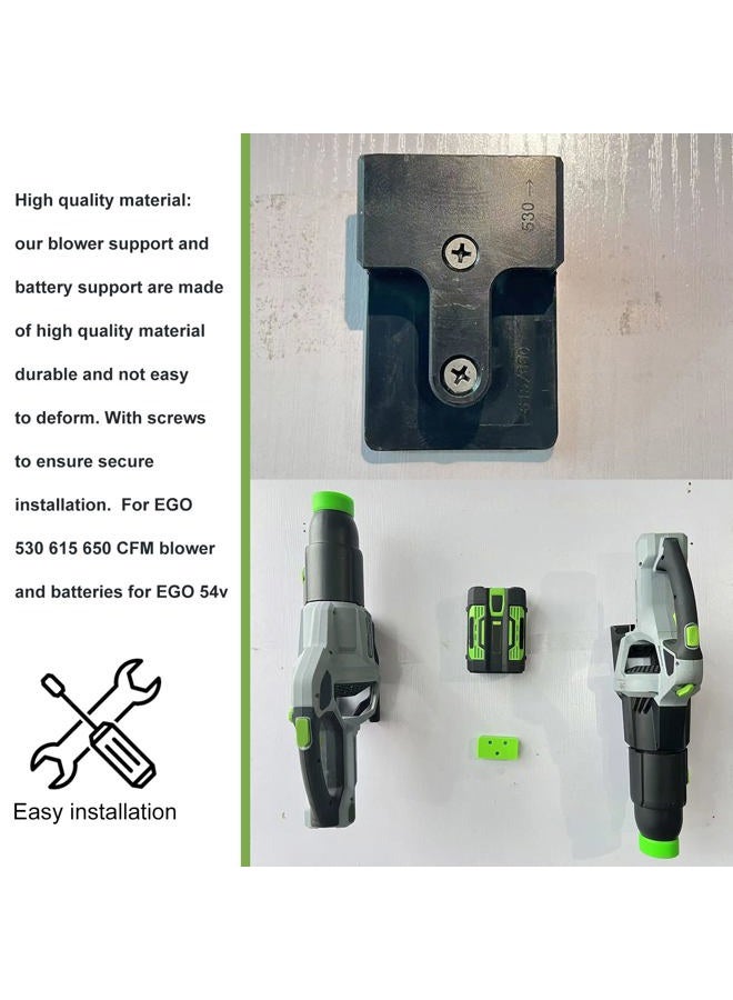 AMTHKNO Car Drying Nozzle for EGO Power+ 530 575 580 615 650 765 Leaf Blowers, Includes 1 of Leaf Blower Wall Mount Holder and 2 of Mounts Battery Holders W/Hardware - Image 5