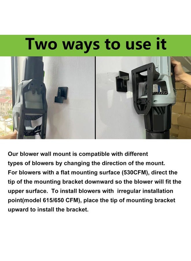 AMTHKNO Car Drying Nozzle for EGO Power+ 530 575 580 615 650 765 Leaf Blowers, Includes 1 of Leaf Blower Wall Mount Holder and 2 of Mounts Battery Holders W/Hardware - Image 4