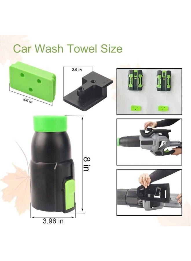 AMTHKNO Car Drying Nozzle for EGO Power+ 530 575 580 615 650 765 Leaf Blowers, Includes 1 of Leaf Blower Wall Mount Holder and 2 of Mounts Battery Holders W/Hardware - Image 3