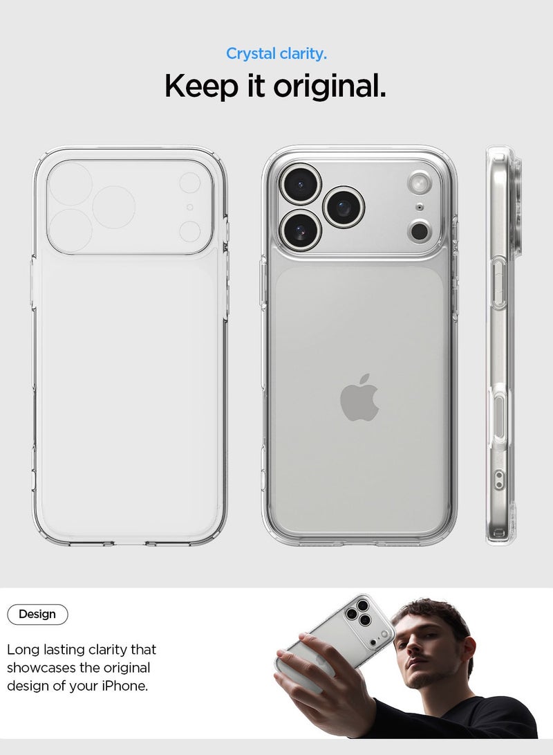 Spigen غطاء حماية فائق الهجين لجهاز آيفون 17 برو (2025) - شفاف كريستالي - Image 4