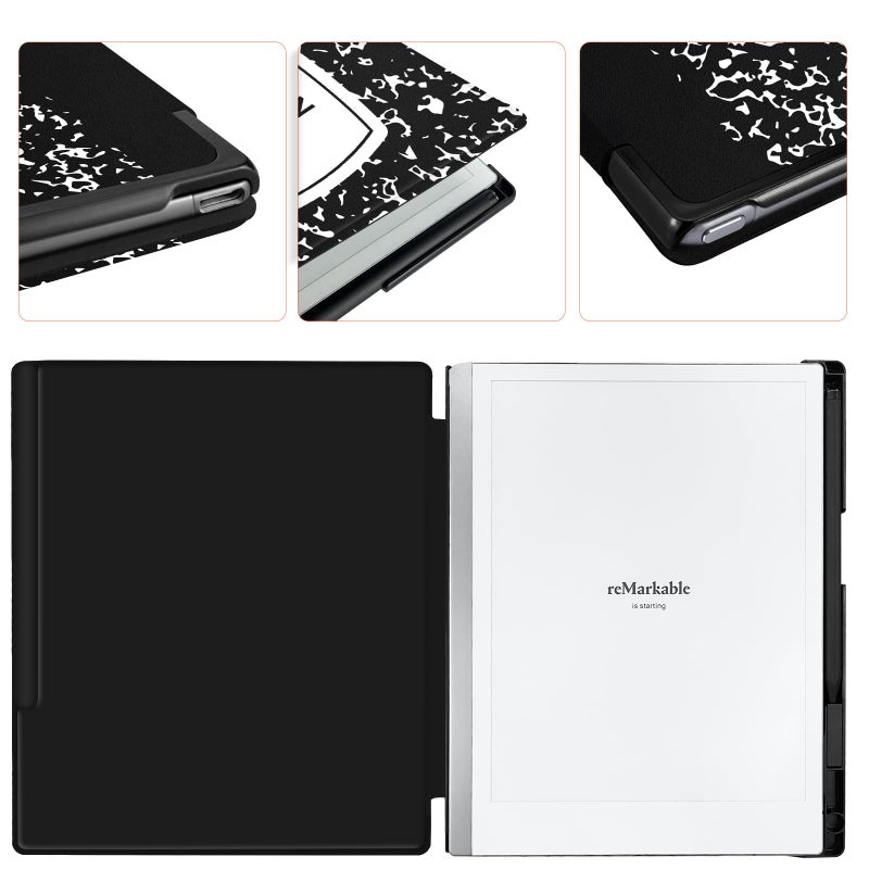Aippdo Case for Remarkable 2 Paper Tablet 10.3" 2020 Released,Lightweight and Hard Back Shell Protective Book Folio Cover with Built-in Pen Holder,Comes with Remarkable 2 Pen Tips. - Image 2