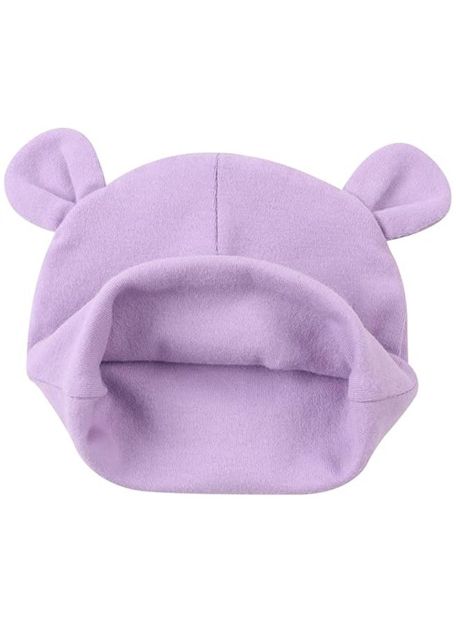 Sweet Life Newborn Baby Girls Hospital Hat Thick Cute Bear Ear Cotton Baby Boy Beanie for 0-6Months - Image 3