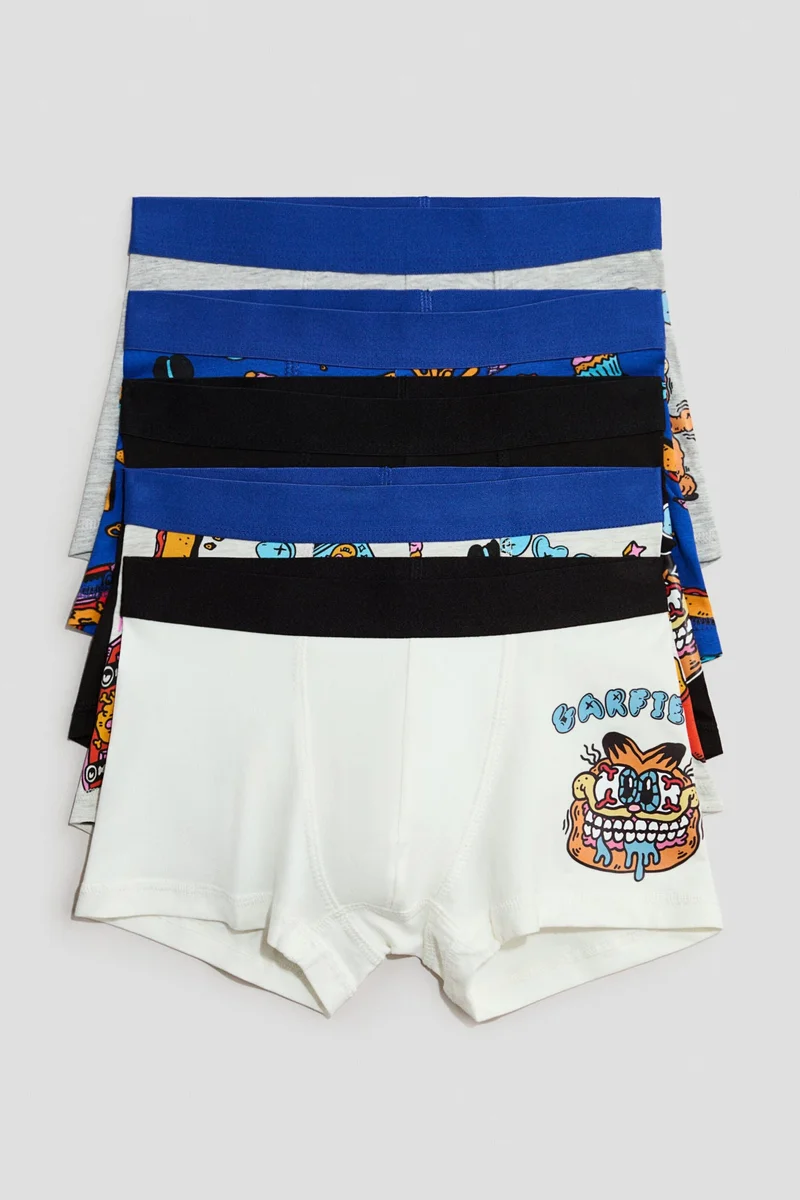 H&M 5-pack print-motif cotton boxer shorts