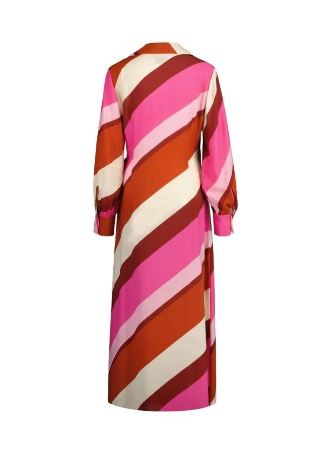 غانت Gant Striped Maxi Wrap Dress