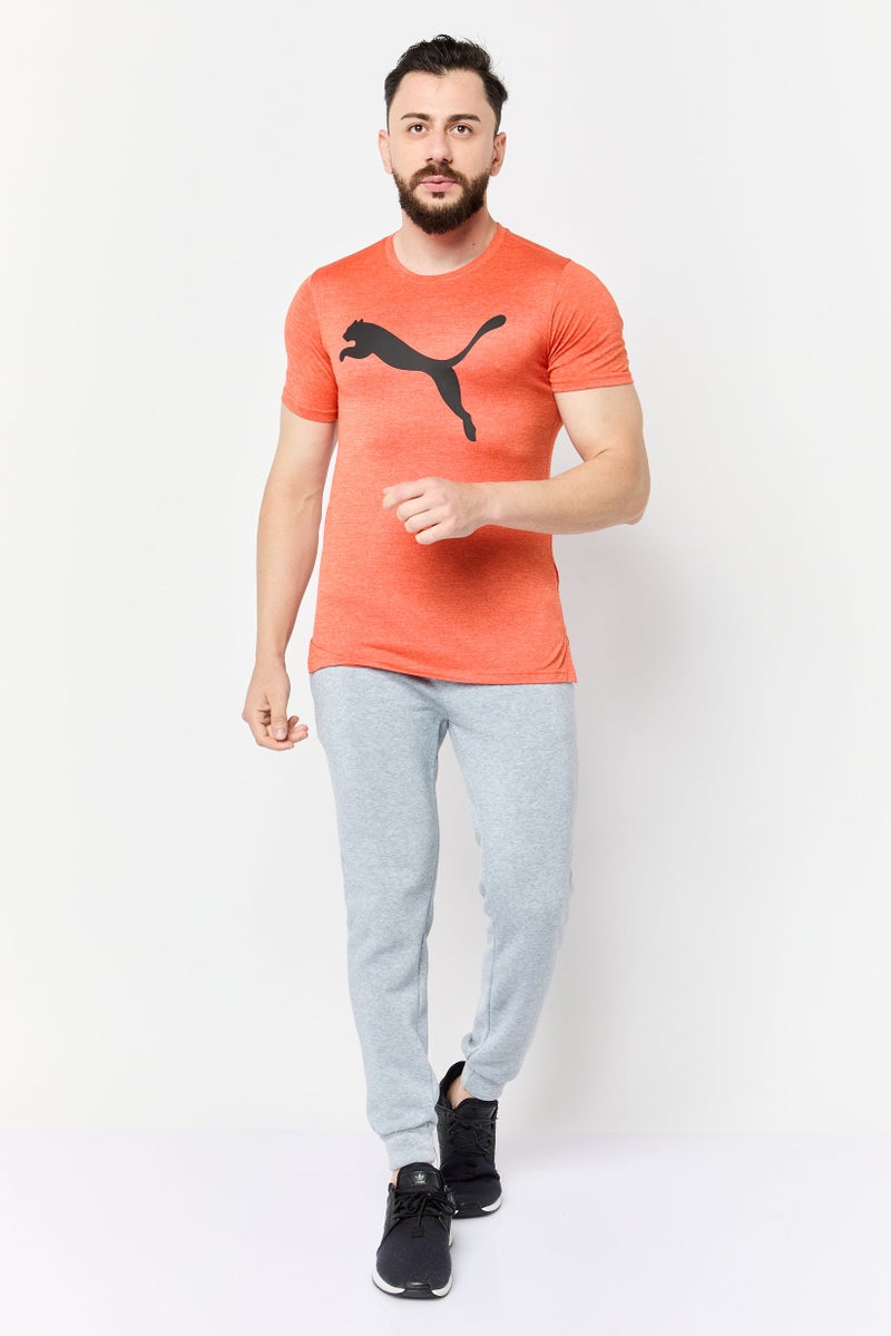 PUMA Men Sportswear Fit Short Sleeves Training T-Shirt, Orange - Image 3