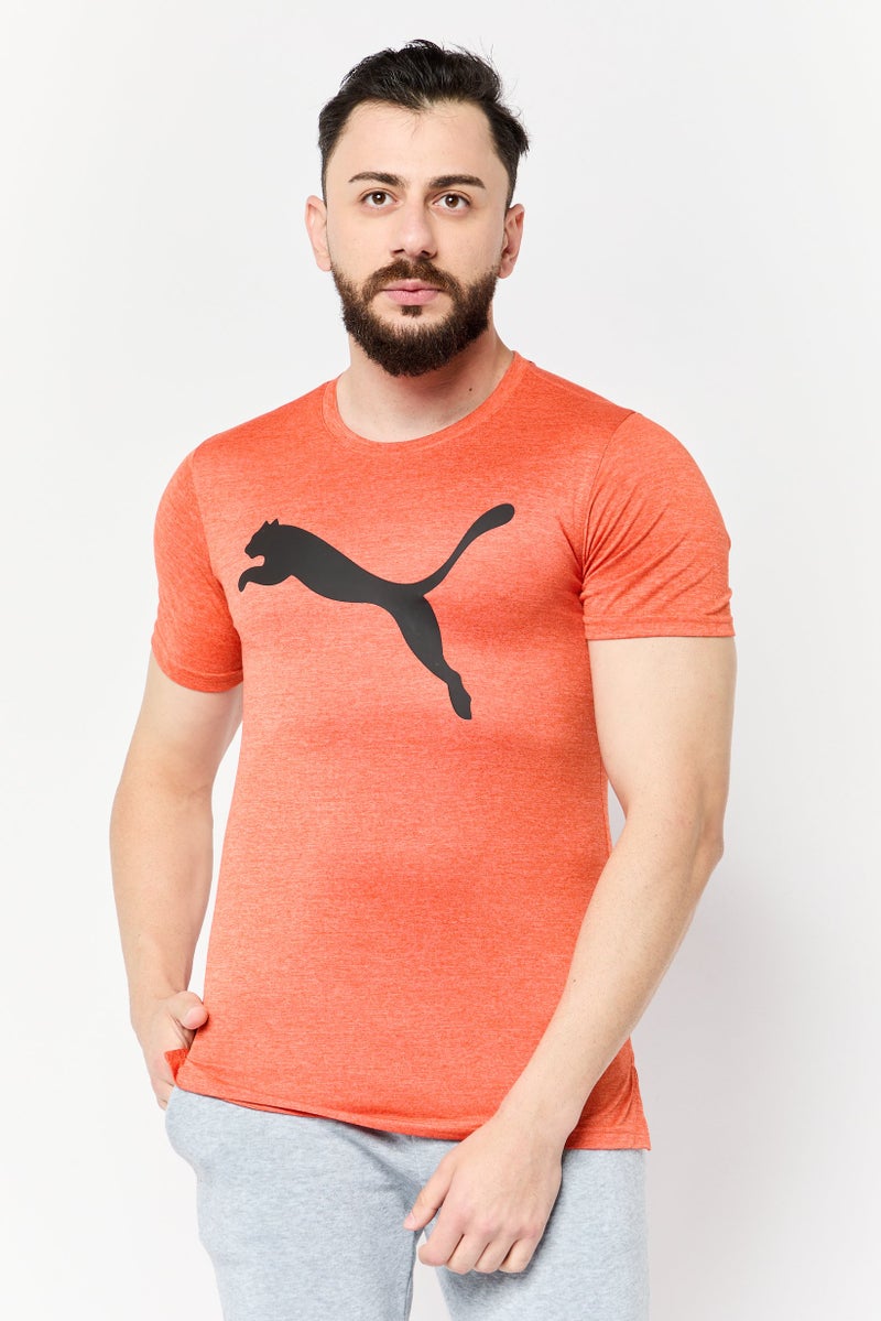 PUMA Men Sportswear Fit Short Sleeves Training T-Shirt, Orange - Image 1