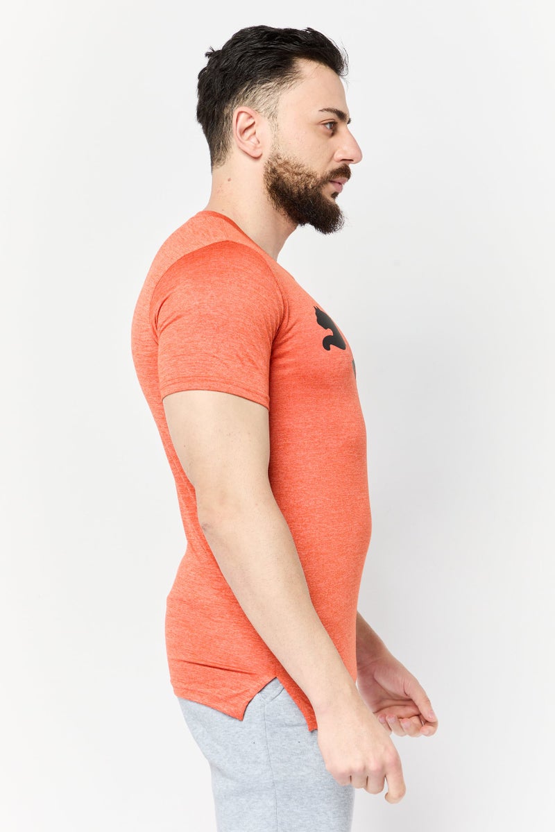 PUMA Men Sportswear Fit Short Sleeves Training T-Shirt, Orange - Image 2
