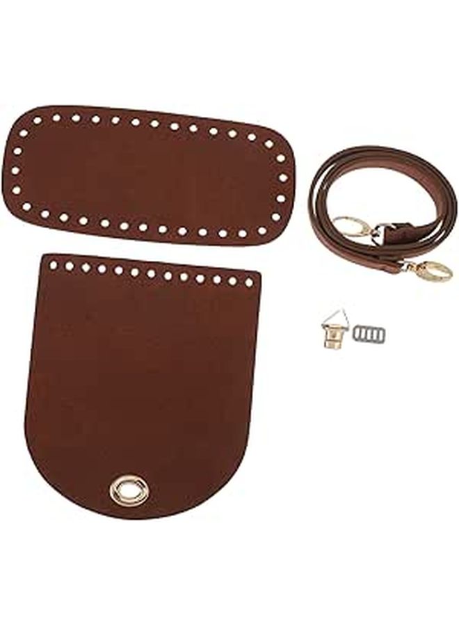 DIY Woven Bag Making Kit with PU Base Strap and Lock Clasp for Handbag Craft - Image 1