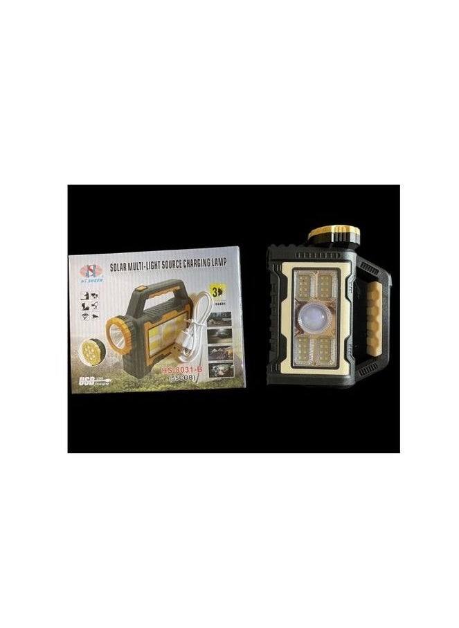 Generic Solar Powered LED Flashlight Emergency Solar Rotating Light - USB Type, Rechargeable for Outdoor and Indoor Use  - Image 3