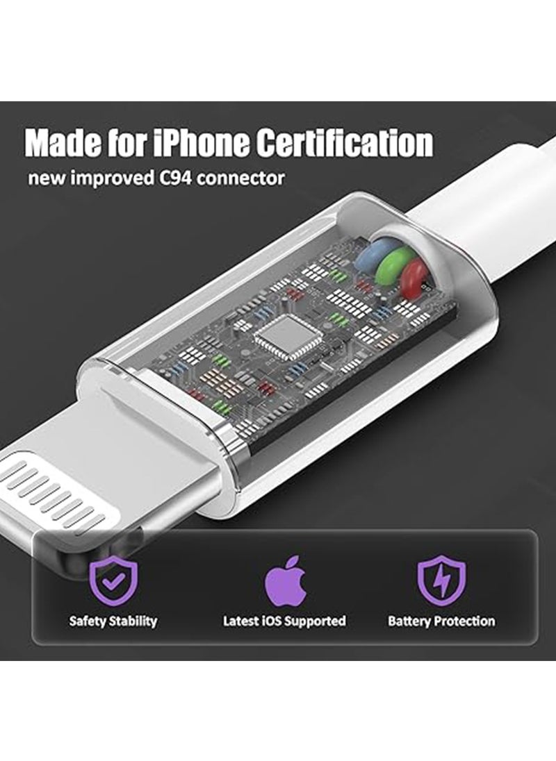 X-level 3 Pack USB Charging Cable For Apple iPhone White,1.0m,1.5m, 2.0m,USB to L cable compatible with iPhone 14 /13 /12 /11 /Pro /XS /Max /XR /X /8 Plus /8 /7 Plus /7 /6s Plus  - Image 3