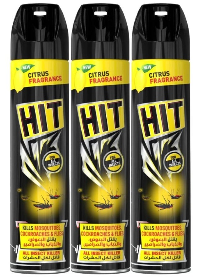 هيت، مبيد حشرات برائحة الحمضيات، 300 مل، عبوة من 3 قطع - Image 1