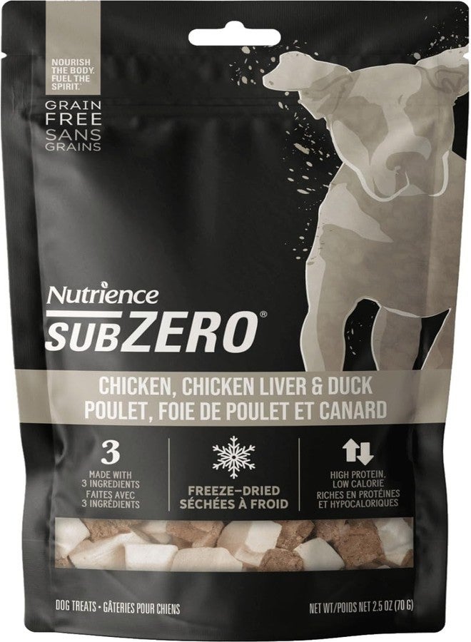 Nutrience Subzero Grain Free Dog Treats, Chicken, Chicken Liver & Duck, Freeze-Dried, High Protein, 70g