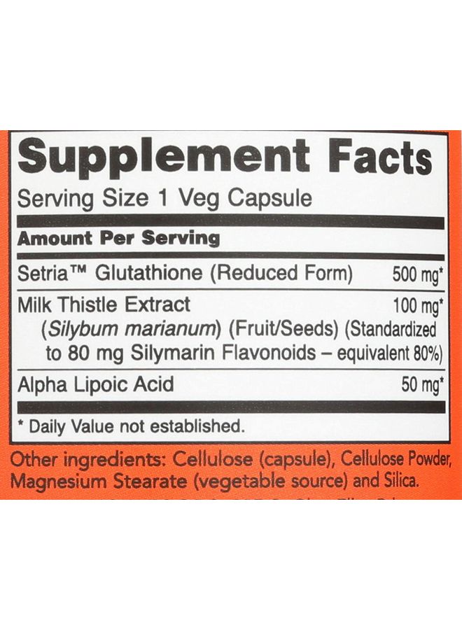 ناو فودز مكمل غذائي بعنصر الجلوتاثيون 500 ملجم - 30 كبسولة - Image 3