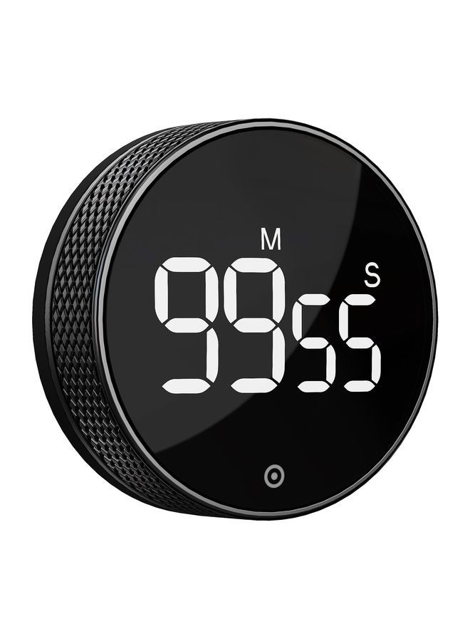 HOMESTAR Kitchen Timer with LED Digital Display Smart Efficana for Home Classroom Gym Office, Volume and Brightness Adjustable Productivity Timer (All Black) - Image 1