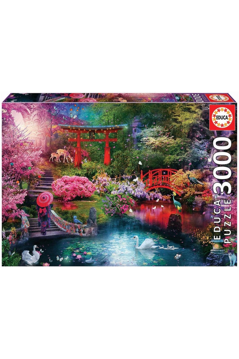 ايديوسا إديوك - أحجية الصور المقطوعة من 3000 قطعة للكبار - حديقة يابانية، الأبعاد: 120 × 85 سم، من سن 14 عامًا - Image 1