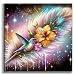 Offito Hummingbird Diamond Art Kits for Adults Flowers Hummingbird 5D Diamond Painting Kits for Beginners Feathers Hummingbirds DIY Full Drill Dots Gem Art Paint for Home Wall Decor 14 x 14 Inch - Image 2