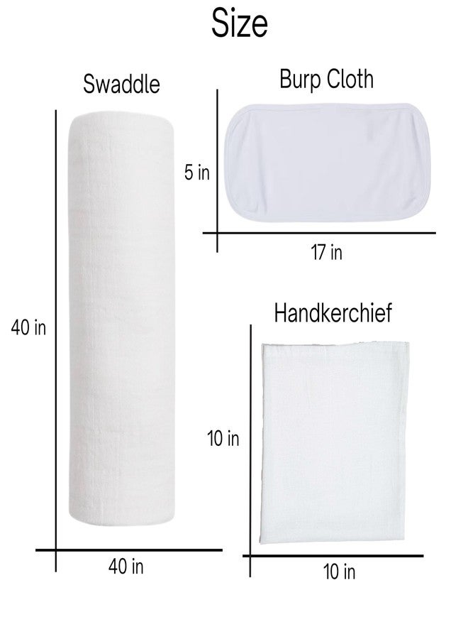 NEW COMERS Baby Muslin Cloth Set | 6 Pcs Double Layered Pure Cotton Swaddle Wrap | Soft & Absorbent Baby Burp Cloth & Reusable Washcloth Towels, White (SBW_03) - Image 4