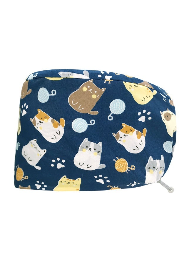 Nice-looking Printing Doctor Hat Surgical Cap for Long Hair Classic Nurse Baotou Caps Women Men Sweat-absorbent Towel Scrub Hat